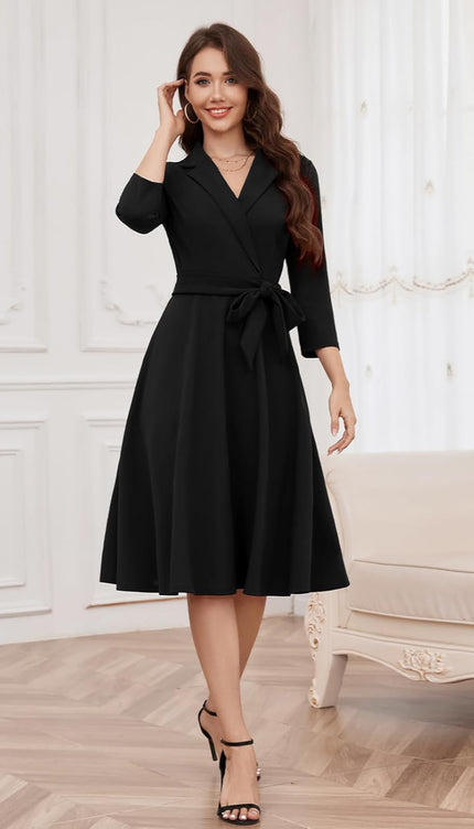 Robe noire portefeuille - Robe Addict