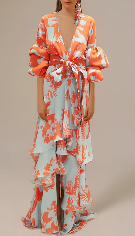 Robe orange et blanc - Robe Addict