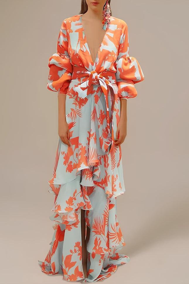 Robe orange et blanc - Robe Addict
