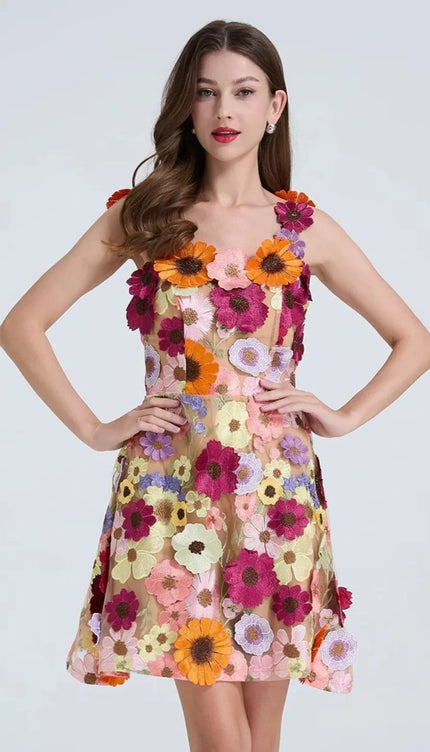 Robe orange et violette - Robe Addict