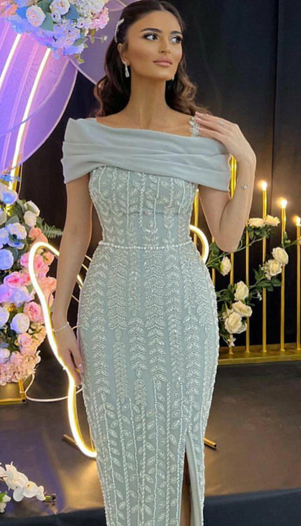 Robe paillette grise - Robe Addict