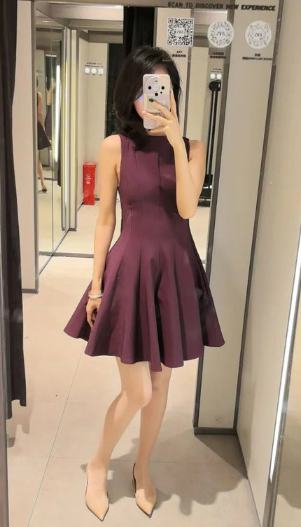 Robe patineuse bordeaux - Robe Addict