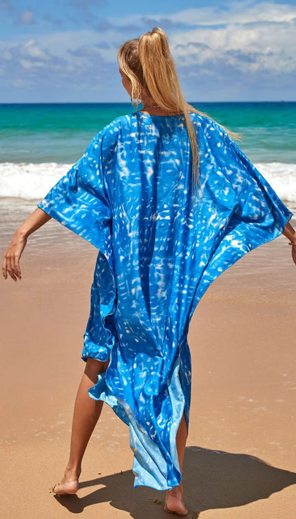 Robe de plage bleu - Robe Addict