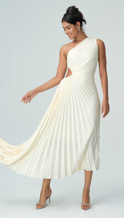 Robe plissée asymétrique - Robe Addict