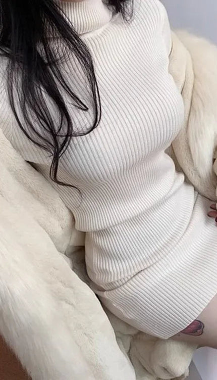 Robe pull beige - Robe Addict