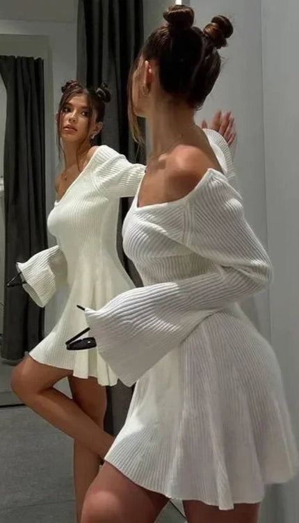 Robe pull col v - Robe Addict
