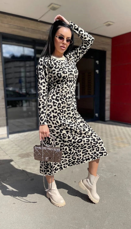Robe pull leopard - Robe Addict