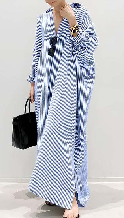 Robe rayure bleu - Robe Addict