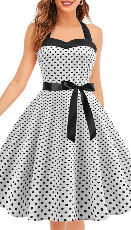 Robe rockabilly blanche - Robe Addict