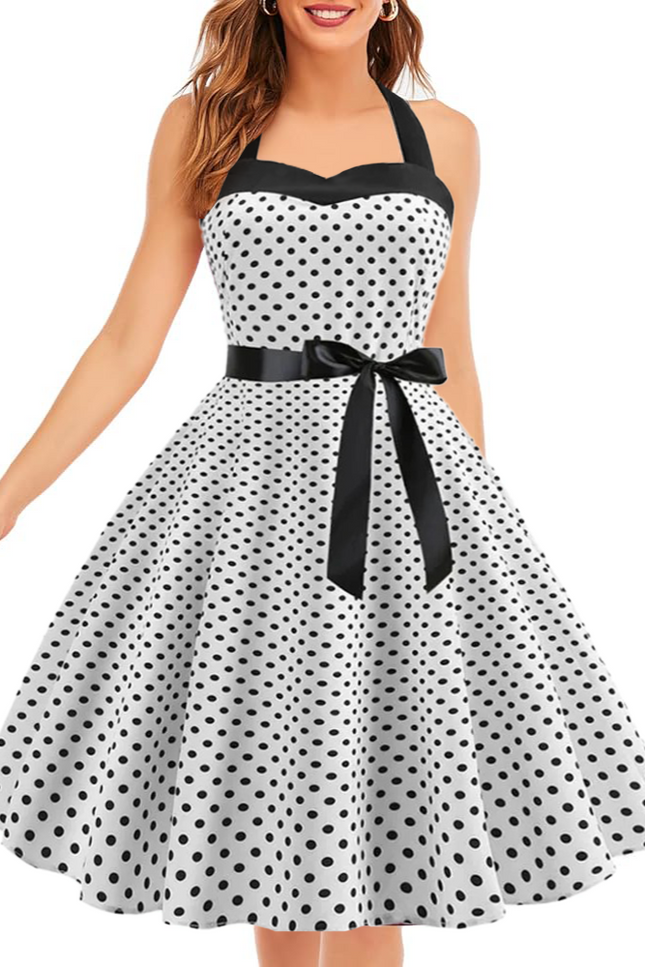 Robe rockabilly blanche - Robe Addict