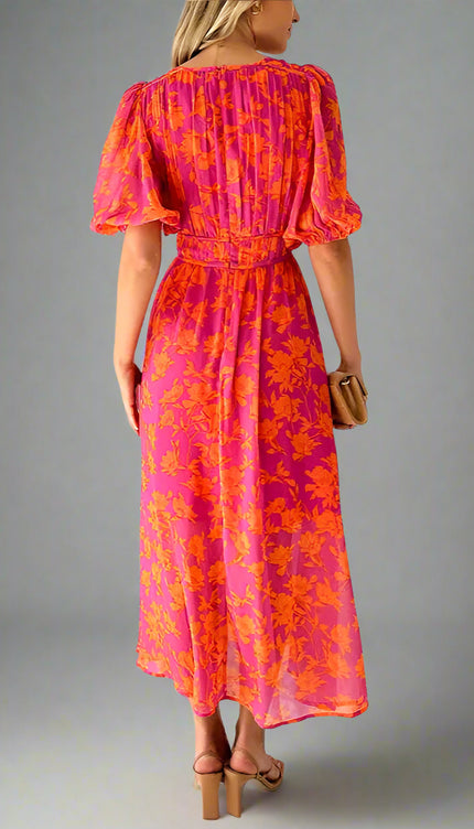 Robe rose et orange - Robe Addict