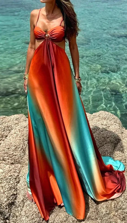 Robe rouge orangé - Robe Addict