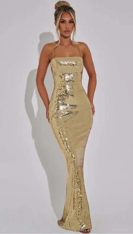 Robe sequin or - Robe Addict