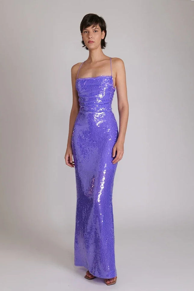 Robe sequin violet - Robe Addict