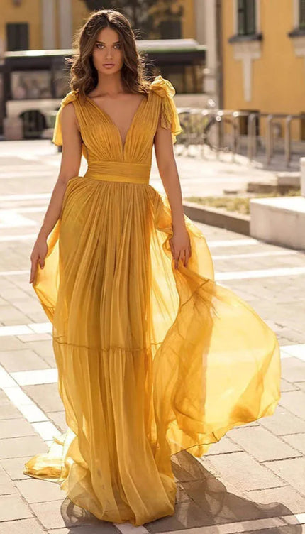 Robe soie jaune - Robe Addict