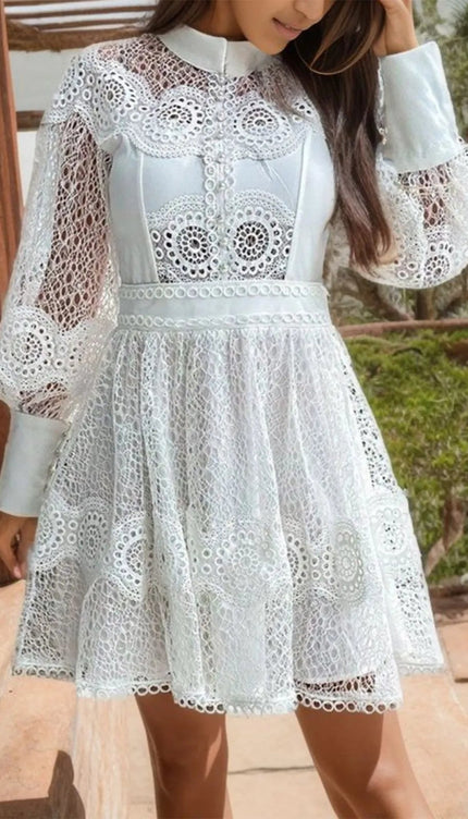 Robe trapèze dentelle - Robe Addict