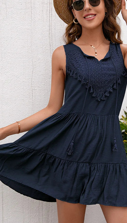 Robe trapeze bleu - Robe Addict
