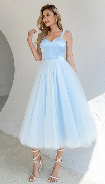 Robe tulle bleu - Robe Addict