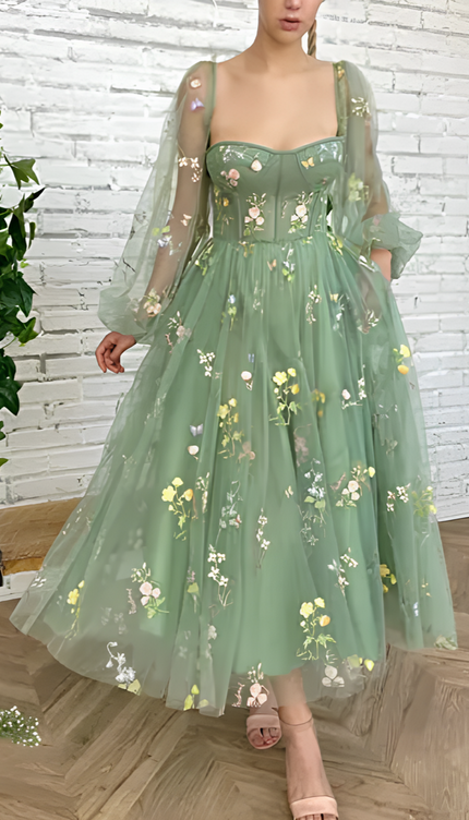 Robe tulle brodée - Robe Addict