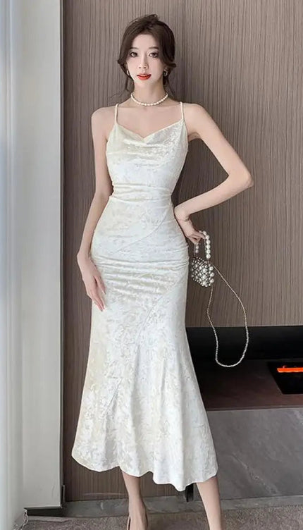 Robe velour blanche - Robe Addict