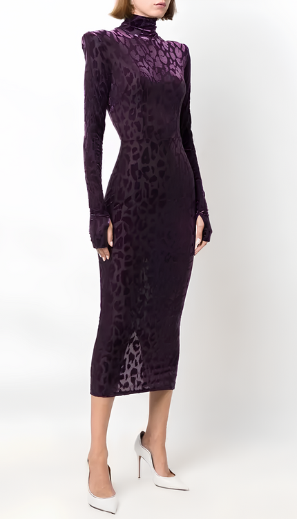 Robe velours leopard - Robe Addict