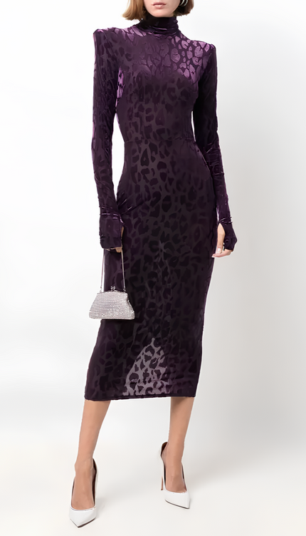 Robe velours leopard - Robe Addict