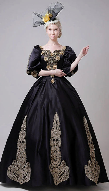 Robe victorienne noire - Robe Addict