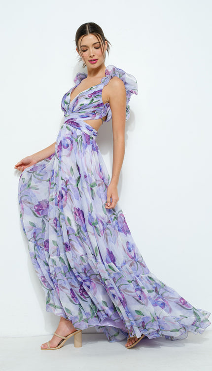 Robe voile fleurie - Robe Addict