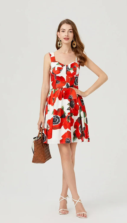 Robe avec coquelicots - Robe Addict