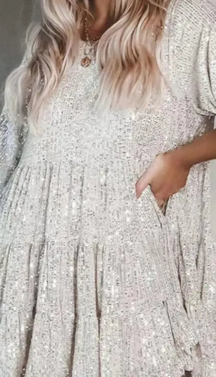 Robe babydoll paillette - Robe Addict
