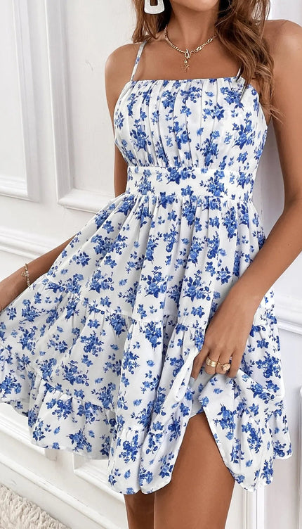 Robe blanc et bleu - Robe Addict
