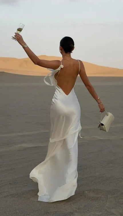 Robe blanche soie - Robe Addict