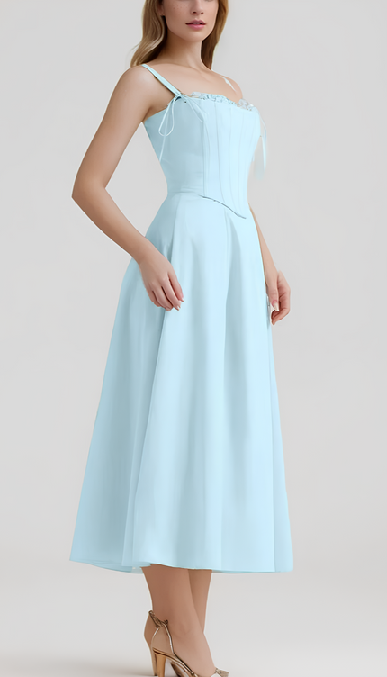 Robe bustier bleu ciel - Robe Addict