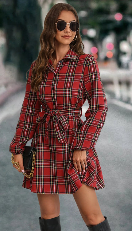 Robe chemise carreaux - Robe Addict