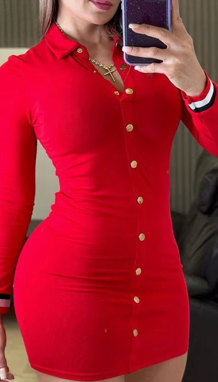 Robe chemise moulante - Robe Addict