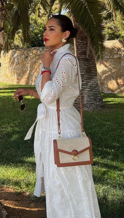 Robe chemisier avec ceinture - Robe Addict