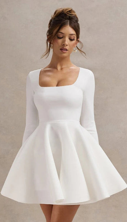 Robe cocktail blanche - Robe Addict