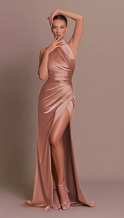 Robe col montant soirée - Robe Addict