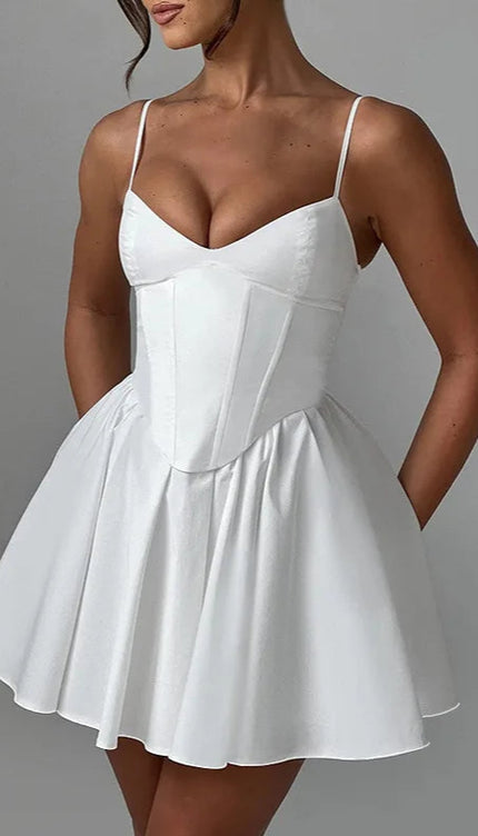 Robe corset blanc - Robe Addict