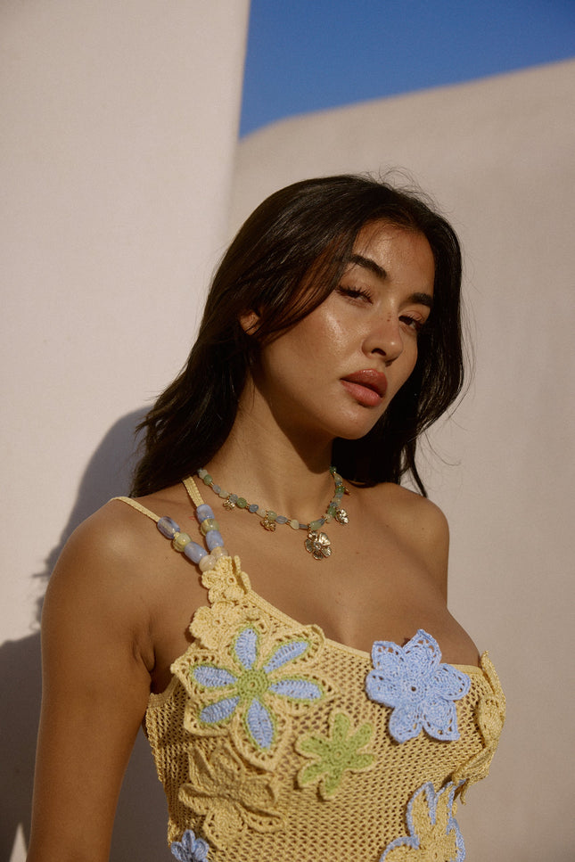Robe crochet fleurs - Robe Addict