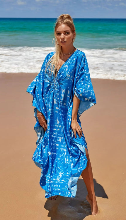 Robe de plage bleu - Robe Addict