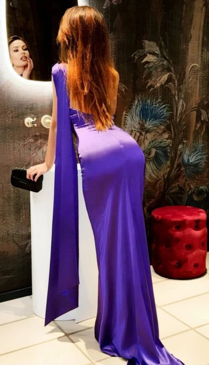 Robe de soiree violette - Robe Addict