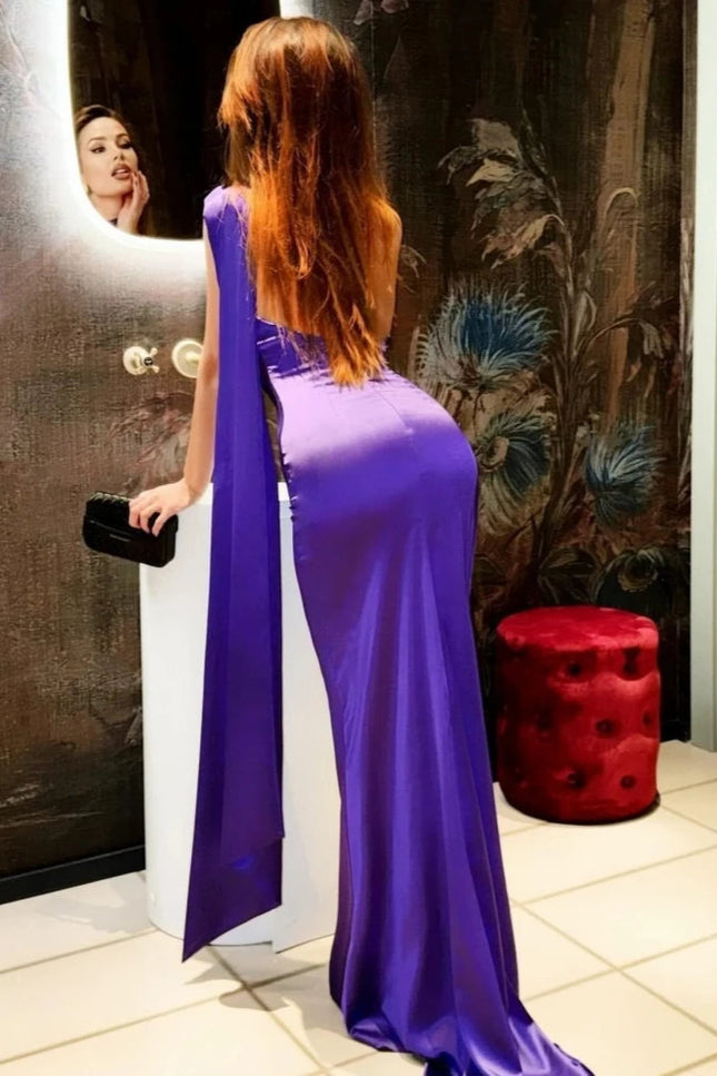 Robe de soiree violette - Robe Addict