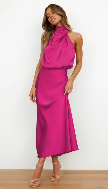 Robe demoiselle d'honneur framboise - Robe Addict