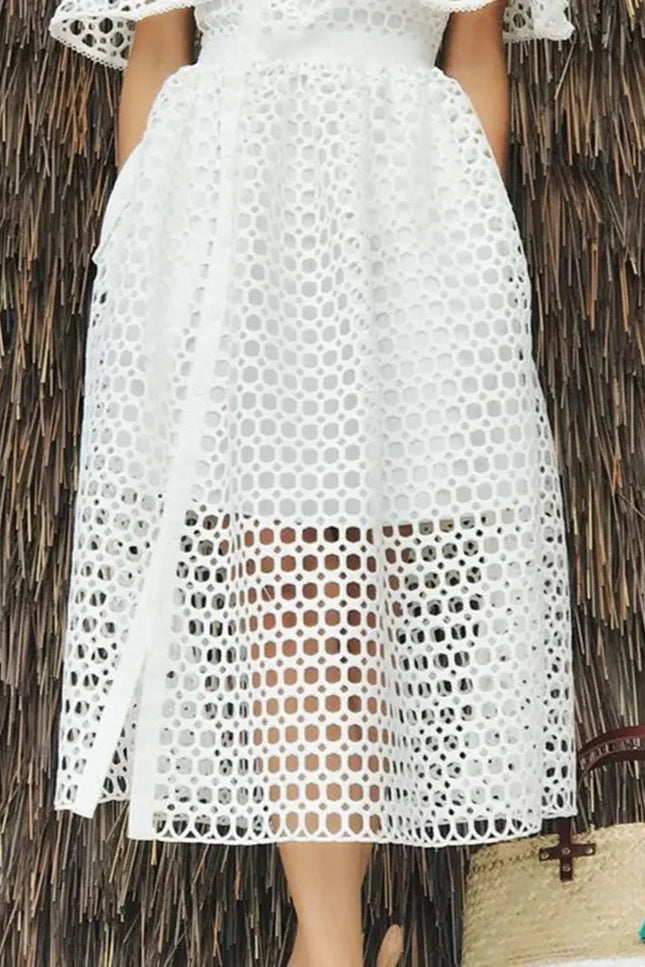 Robe dentelle blanche grande taille - Robe Addict