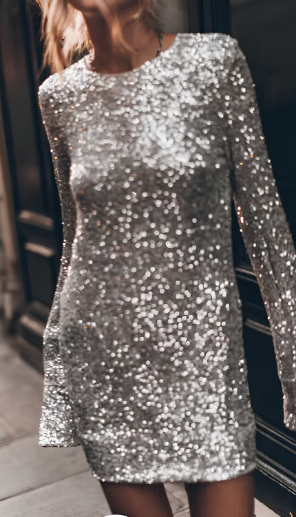 Robe droite a paillette - Robe Addict
