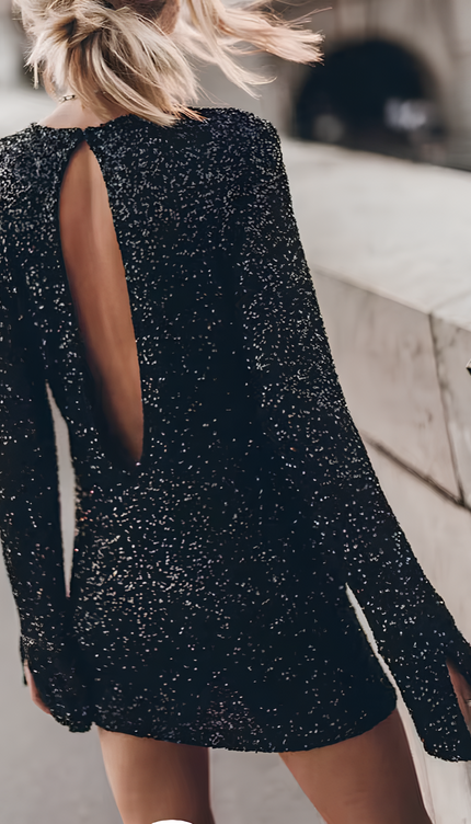 Robe droite a paillette - Robe Addict