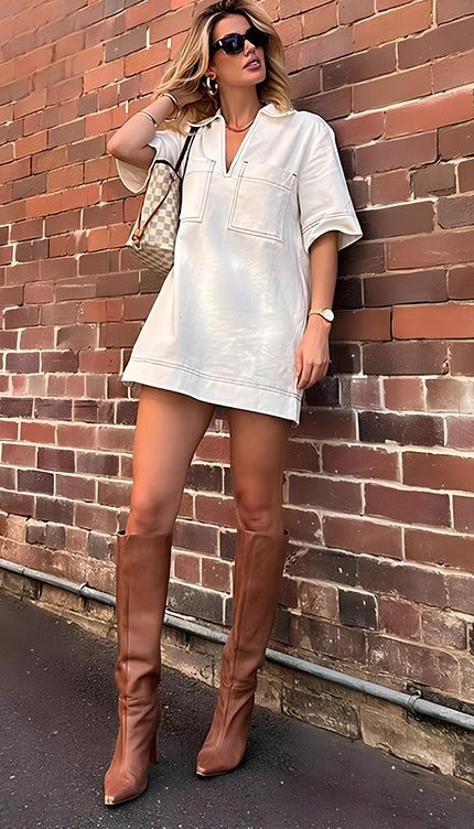 Robe en jean blanche - Robe Addict