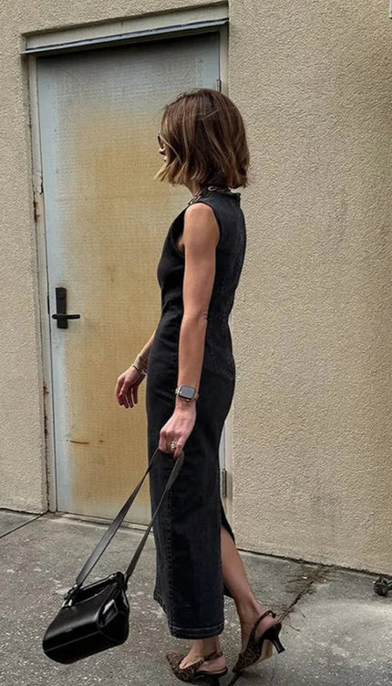 Robe en jean gris - Robe Addict