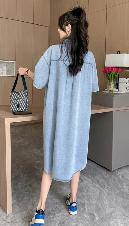 Robe en jean grossesse - Robe Addict